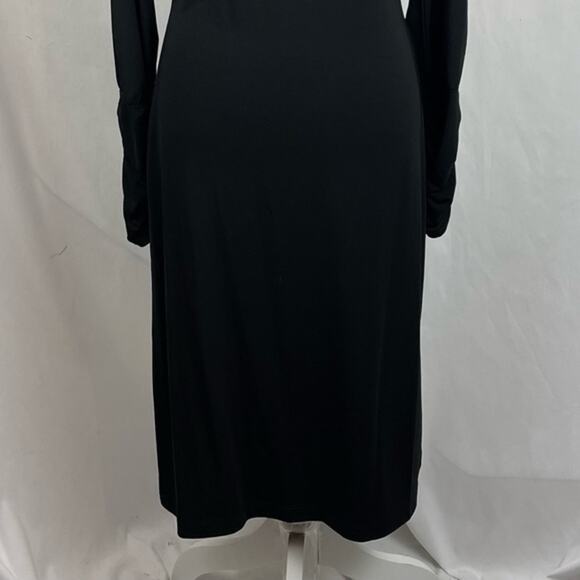 BCBGMaxAzria Black Long Sleeve Dress Size M - Picture 4 of 12